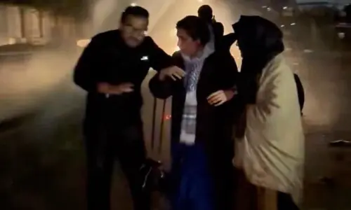 Water cannons used to disperse PTI protesters staging sit-in outside Adiala jail