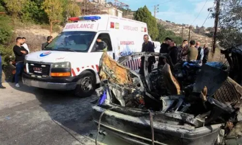 Three killed in Israeli strike on vehicle in Lebanon