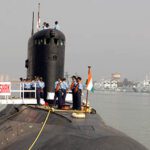 The Indian Navy's Sindhurakshak submarine is docked in Visakhapatnam February 13, 2006. President Abdul Kalam become the first Indian president to make an operational sortie on a submarine in the waters off Visakhapatnam. Travelling in a Russian-made Kilo-class vessel, Kalam witnessed the intricacies of submarine operations, including the simulated launch of torpedoes. REUTERS/Kamal Kishore -