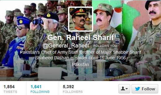 Gen. Sharif Has No Presence on Facebook, Twitter: ISPR
